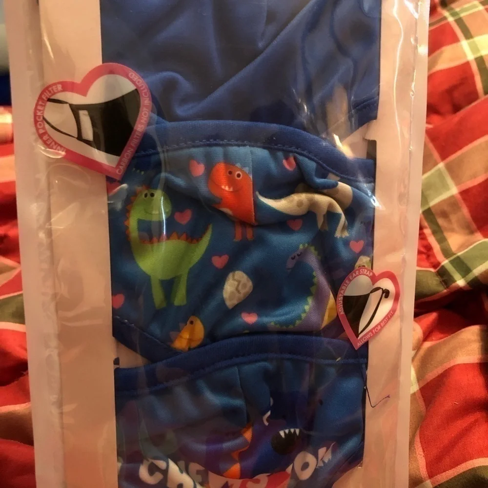 Love Bug kids face masks New! 3 pack cool flow